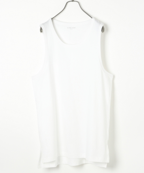 GLOBAL WORK（グローバルワーク）の「シルケットロングタンク/762499（タンクトップ・メンズ・レッド/ホワイト/ブラック/ブルー・MEDIUM/X-LARGE/LARGE/SMALL）」の2枚目の写真