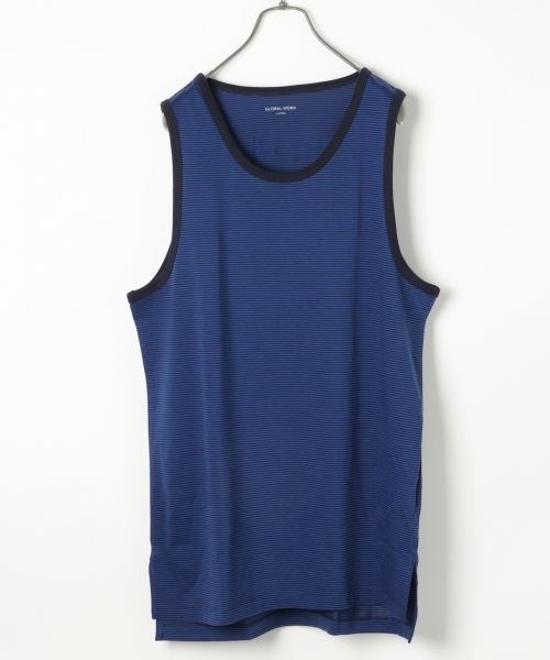 GLOBAL WORK（グローバルワーク）の「シルケットロングタンク/762499（タンクトップ・メンズ・レッド/ホワイト/ブラック/ブルー・MEDIUM/X-LARGE/LARGE/SMALL）」の4枚目の写真