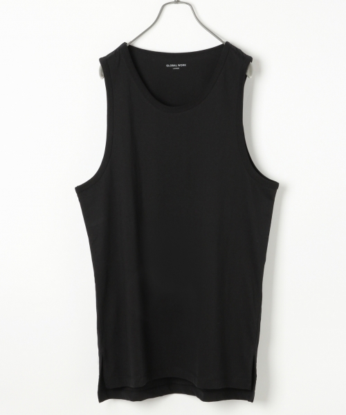 GLOBAL WORK（グローバルワーク）の「シルケットロングタンク/762499（タンクトップ・メンズ・レッド/ホワイト/ブラック/ブルー・MEDIUM/X-LARGE/LARGE/SMALL）」の3枚目の写真