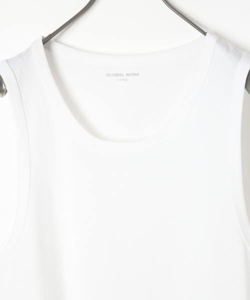 GLOBAL WORK（グローバルワーク）の「シルケットロングタンク/762499（タンクトップ・メンズ・レッド/ホワイト/ブラック/ブルー・MEDIUM/X-LARGE/LARGE/SMALL）」の6枚目の写真
