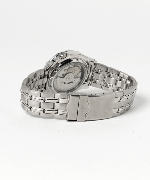SEIKO（セイコー）の「SEIKO セイコー SEIKO5 SPORTS 自動巻き メタルバンド SNK031K1 SNK029K1 WEB限定（アナログ腕時計・メンズ・ブラック×シルバー/シルバー×ブルー・FREE）」の3枚目の写真