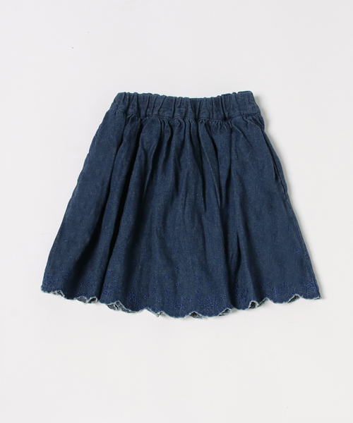 RUGGEDWORKS（ラゲッドワークス）の「起毛デニム刺繍スカート（デニムスカート・キッズ・インディゴブルー・90cm/110cm/100cm/120cm/130cm/140cm）」の7枚目の写真