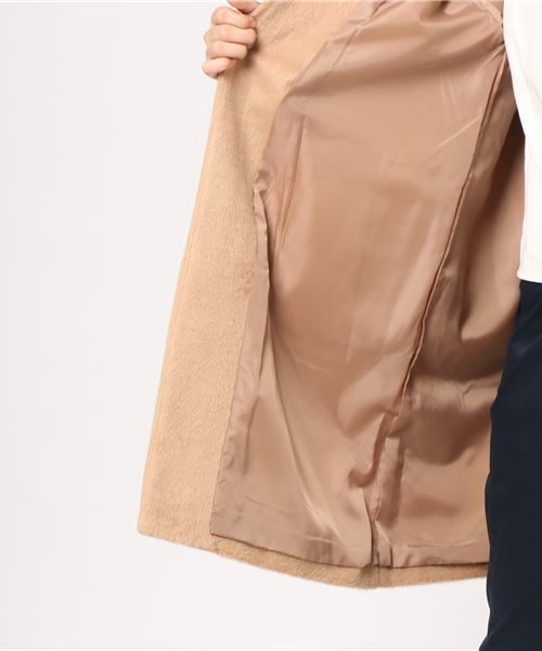 RAY CASSIN（レイカズン）の「ファーポケット付きノーカラーコート（その他アウター・レディース・ベージュ/キャメル/杢グレー・FREE）」の11枚目の写真