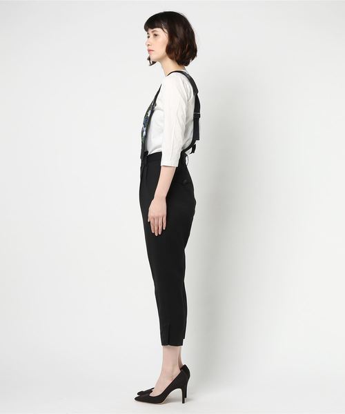 LOKITHO（ロキト）の「【LOKITHO】Embroidery suspenders Slim pants（その他パンツ・レディース・ブラック/グリーン・1）」の3枚目の写真