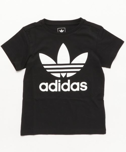 adidas（アディダス）の「トレフォイル Ｔシャツ [J TRFOIL TEE] オリジナルス（Tシャツ/カットソー・キッズ・ブラック×ホワイト/ホワイト×ブラック/ホワイト×ピンク/ミント/レッド系その他・140/150/160/170/130）」の3枚目の写真