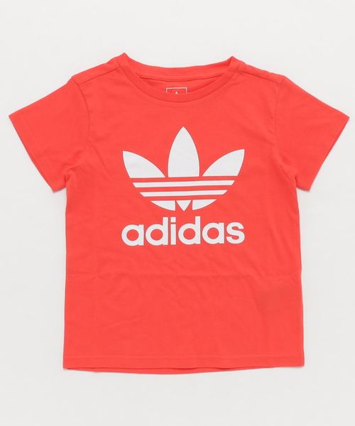 adidas（アディダス）の「トレフォイル Ｔシャツ [J TRFOIL TEE] オリジナルス（Tシャツ/カットソー・キッズ・ブラック×ホワイト/ホワイト×ブラック/ホワイト×ピンク/ミント/レッド系その他・140/150/160/170/130）」の5枚目の写真