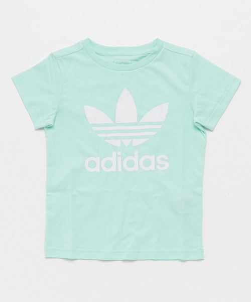 adidas（アディダス）の「トレフォイル Ｔシャツ [J TRFOIL TEE] オリジナルス（Tシャツ/カットソー・キッズ・ブラック×ホワイト/ホワイト×ブラック/ホワイト×ピンク/ミント/レッド系その他・140/150/160/170/130）」の4枚目の写真