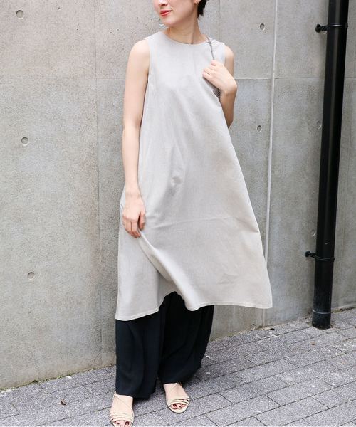 Iena イエナ の ストライプフレアデザイン ノースリーブチュニック チュニック Wear