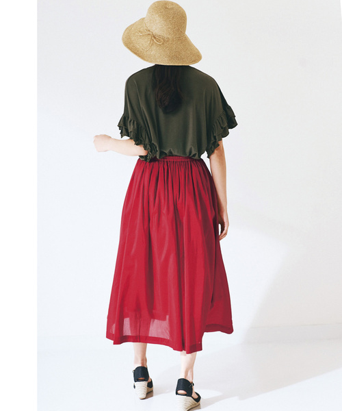 avecmoi（アヴェクモワ）の「ａｖｅｃｍｏｉ　袖フリルＴシャツ（Tシャツ/カットソー・レディース・カーキ/ブラック・SMALL/MEDIUM/LARGE/X-LARGE）」の13枚目の写真