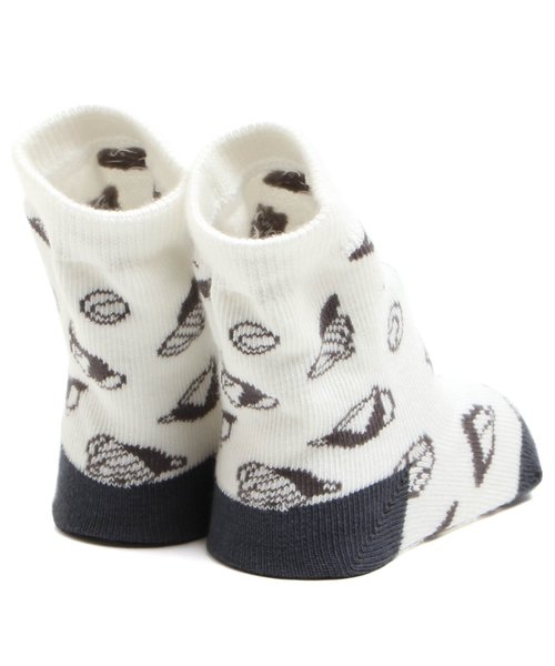 apres les cours(アプレレクール)の「ベースボールソックス(ソックス/靴下・キッズ・オフホワイト/サックスブルー・9/12)」の3枚目の写真