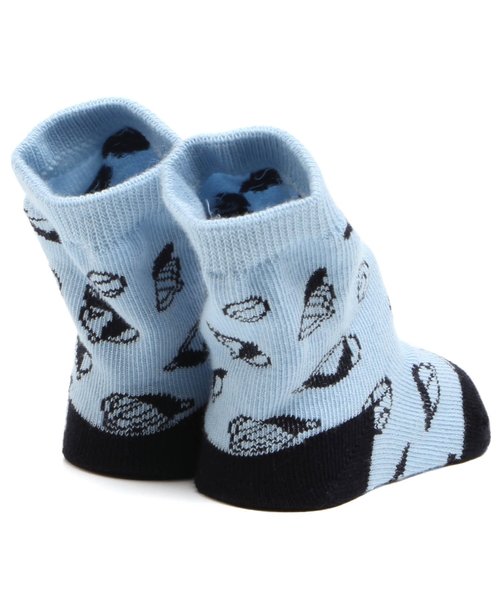 apres les cours(アプレレクール)の「ベースボールソックス(ソックス/靴下・キッズ・オフホワイト/サックスブルー・9/12)」の4枚目の写真