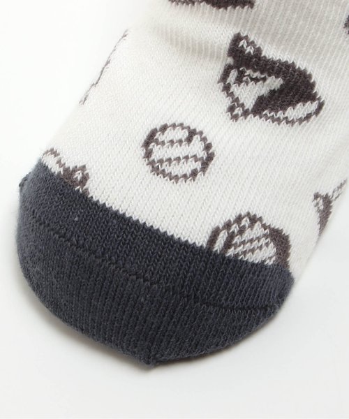 apres les cours(アプレレクール)の「ベースボールソックス(ソックス/靴下・キッズ・オフホワイト/サックスブルー・9/12)」の5枚目の写真