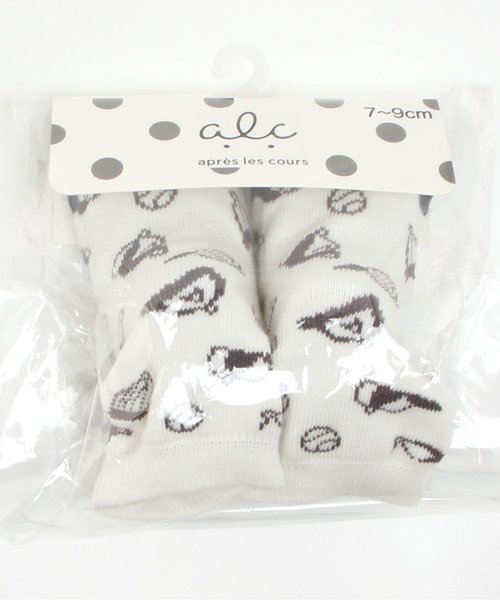 apres les cours(アプレレクール)の「ベースボールソックス(ソックス/靴下・キッズ・オフホワイト/サックスブルー・9/12)」の8枚目の写真