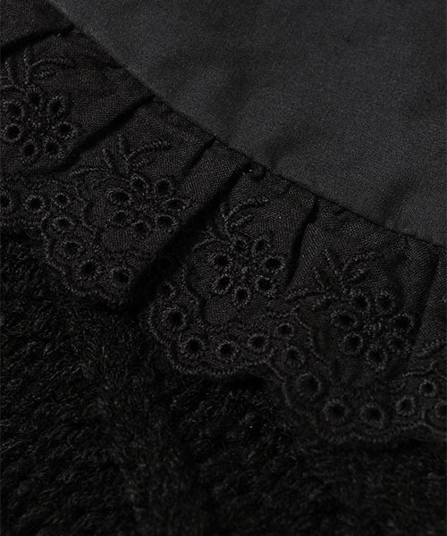 Candy Stripper（キャンディストリッパー）の「FRILL COLLAR CABLE KNIT ワンピース（ワンピース・レディース・ブラック/ネイビー/アイボリー・2）」の7枚目の写真