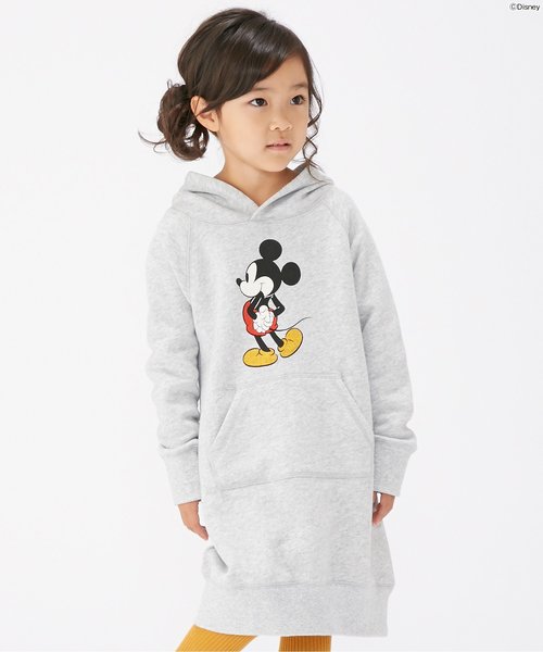 BREEZE(ブリーズ)の「Disney(ディズニー)女児パーカーワンピース(ワンピース・キッズ・ネイビー/グレー・90/100/110/120/80/130/140)」の2枚目の写真