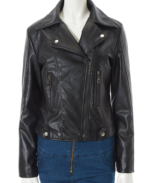 fifth（フィフス）の「フェイクレザーライダース（ライダースジャケット・レディース・ブラック・MEDIUM/LARGE）」の5枚目の写真