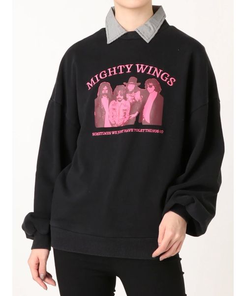 jouetie（ジュエティ）の「レイヤードロックプルオーバー（Tシャツ/カットソー・レディース・ライトブルー/ブラック/レッド/オフホワイト・MEDIUM）」の3枚目の写真