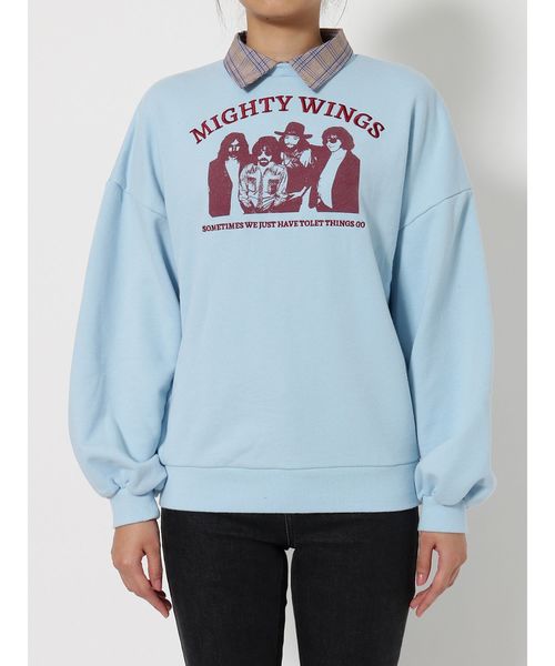 jouetie（ジュエティ）の「レイヤードロックプルオーバー（Tシャツ/カットソー・レディース・ライトブルー/ブラック/レッド/オフホワイト・MEDIUM）」の13枚目の写真