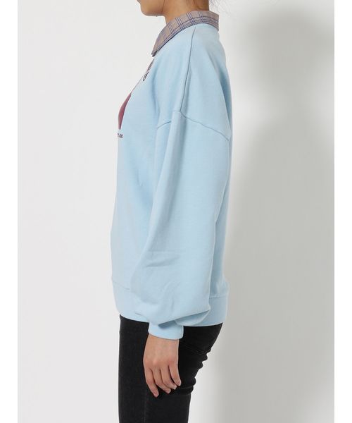 jouetie（ジュエティ）の「レイヤードロックプルオーバー（Tシャツ/カットソー・レディース・ライトブルー/ブラック/レッド/オフホワイト・MEDIUM）」の12枚目の写真