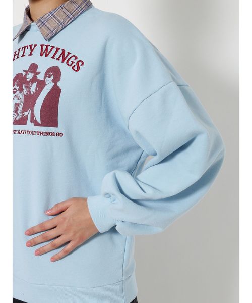 jouetie（ジュエティ）の「レイヤードロックプルオーバー（Tシャツ/カットソー・レディース・ライトブルー/ブラック/レッド/オフホワイト・MEDIUM）」の19枚目の写真