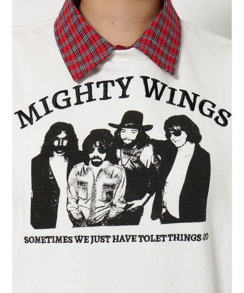 jouetie（ジュエティ）の「レイヤードロックプルオーバー（Tシャツ/カットソー・レディース・ライトブルー/ブラック/レッド/オフホワイト・MEDIUM）」の16枚目の写真