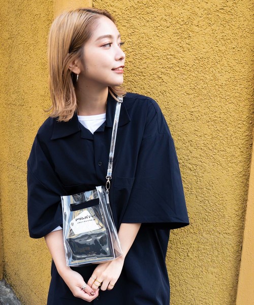 ADAM PATEK(アダムパテック)の「ADAMPATEK / アダムパテック 【 CONEY 】CLEAR mini pouch shoulder(ショルダーバッグ・レディース・ホワイト/ブラック・ONESIZE)」の2枚目の写真