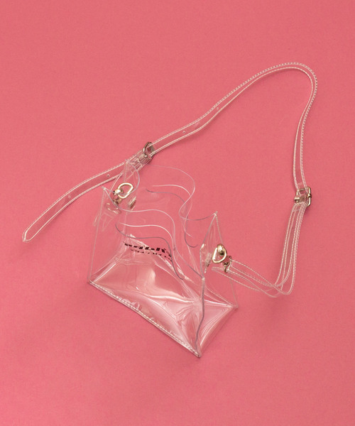 ADAM PATEK(アダムパテック)の「ADAMPATEK / アダムパテック 【 CONEY 】CLEAR mini pouch shoulder(ショルダーバッグ・レディース・ホワイト/ブラック・ONESIZE)」の10枚目の写真