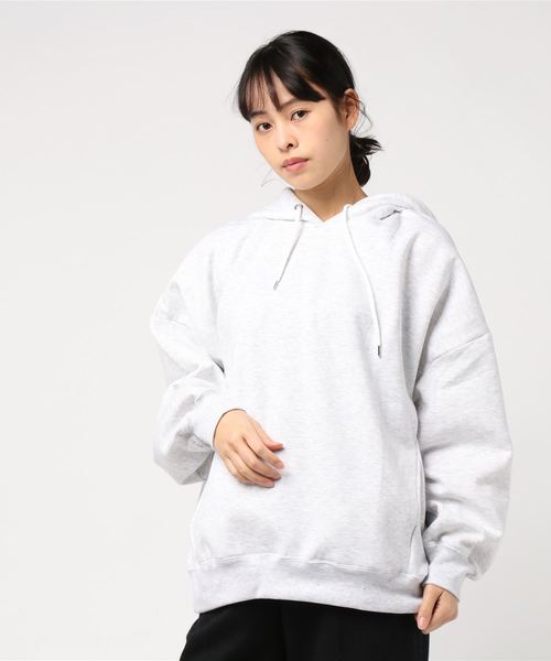 WEGO（ウィゴー）の「WEGO/デイリーカラールーズパーカー（パーカー・レディース・オフホワイト/ピンク/ライム/パープル/杢グレー/ライトイエロー/ベージュ・FREE）」の13枚目の写真