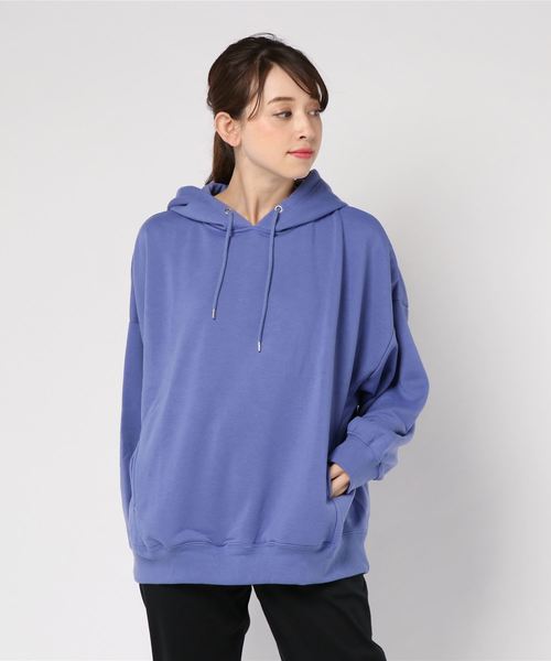 WEGO（ウィゴー）の「WEGO/デイリーカラールーズパーカー（パーカー・レディース・オフホワイト/ピンク/ライム/パープル/杢グレー/ライトイエロー/ベージュ・FREE）」の11枚目の写真