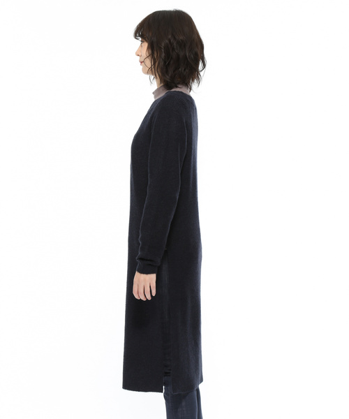 LAKOLE(ラコレ)の「7GアルパカMIXニットワンピース / LAKOLE(ワンピース・レディース・ネイビー/ボルドー・SMALL/MEDIUM)」の12枚目の写真