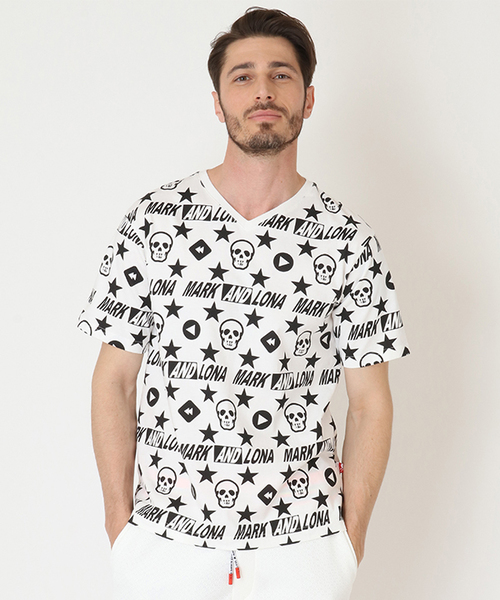 MARK & LONA(マークアンドロナ)の「Rewind Tee | MEN(Tシャツ/カットソー・メンズ・ホワイト/ネイビー/レッド・48/46/50)」の1枚目の写真