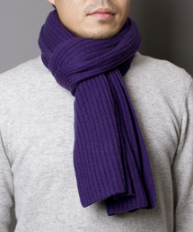 UNITED ARROWS | UAS ウールカシミヤ　リブマフラー ◆(マフラー)