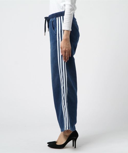 Anti Ballistic(アンティバルリスティック)の「【Anti Ballistic】 ワイドパンツ サイドライン(その他パンツ・レディース・インディゴブルー/ライトインディゴブルー・FREE)」の3枚目の写真