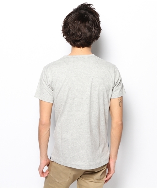 PLST(プラステ)の「Men インディゴコンビ半袖カットソー(Tシャツ/カットソー・メンズ・トップグレー・X-LARGE/SMALL/MEDIUM/LARGE)」の6枚目の写真