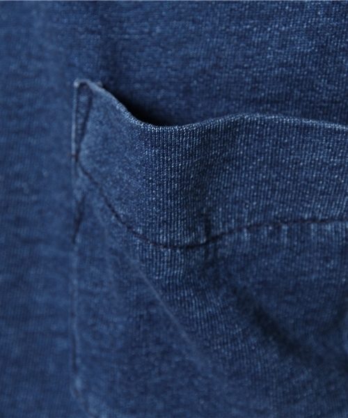 PLST(プラステ)の「Men インディゴコンビ半袖カットソー(Tシャツ/カットソー・メンズ・トップグレー・X-LARGE/SMALL/MEDIUM/LARGE)」の3枚目の写真
