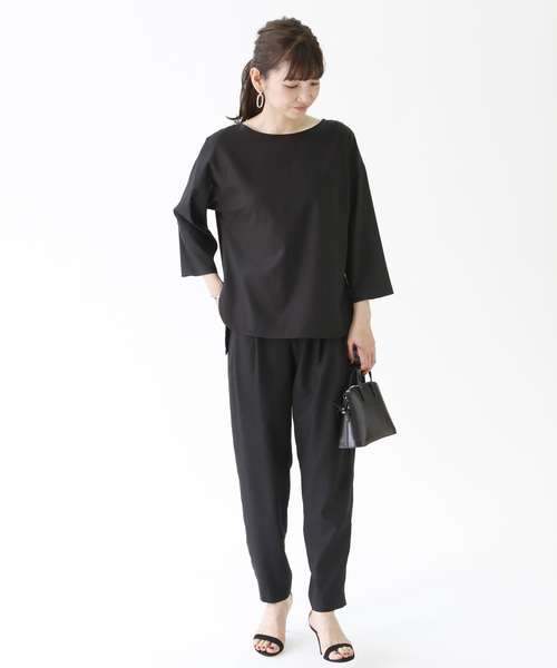 1er Arrondissement（プルミエアロンディスモン）の「ツイルバイオブラウス（シャツ/ブラウス・レディース・ベージュ/ブラック・36/38）」の3枚目の写真