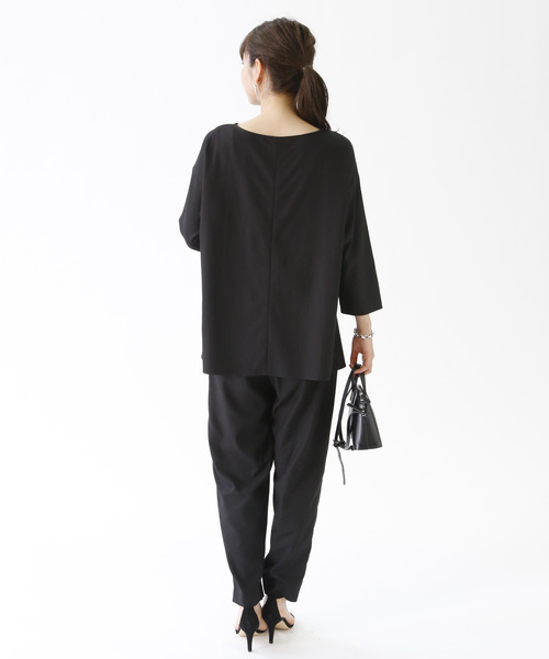 1er Arrondissement（プルミエアロンディスモン）の「ツイルバイオブラウス（シャツ/ブラウス・レディース・ベージュ/ブラック・36/38）」の4枚目の写真