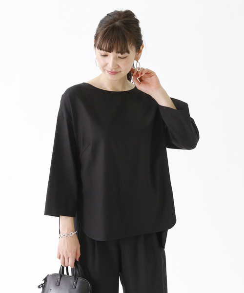 1er Arrondissement（プルミエアロンディスモン）の「ツイルバイオブラウス（シャツ/ブラウス・レディース・ベージュ/ブラック・36/38）」の5枚目の写真