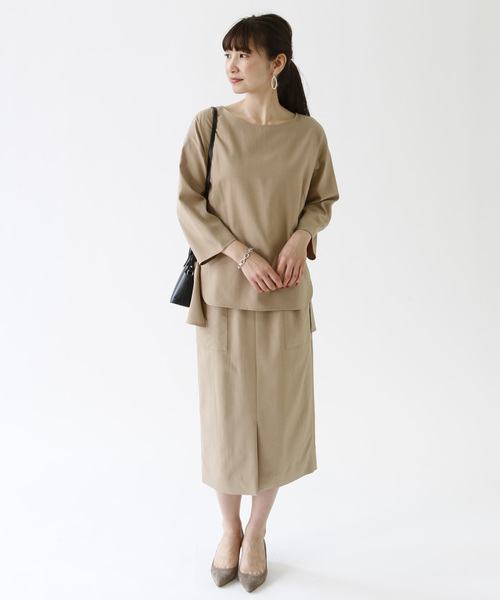 1er Arrondissement（プルミエアロンディスモン）の「ツイルバイオブラウス（シャツ/ブラウス・レディース・ベージュ/ブラック・36/38）」の8枚目の写真