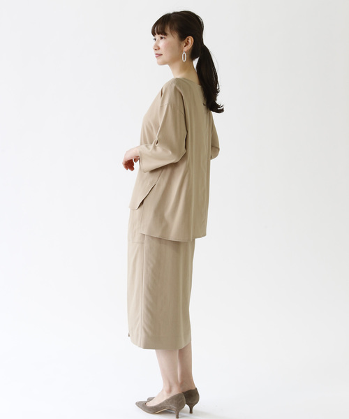 1er Arrondissement（プルミエアロンディスモン）の「ツイルバイオブラウス（シャツ/ブラウス・レディース・ベージュ/ブラック・36/38）」の9枚目の写真