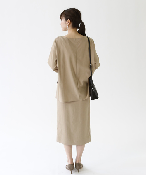 1er Arrondissement（プルミエアロンディスモン）の「ツイルバイオブラウス（シャツ/ブラウス・レディース・ベージュ/ブラック・36/38）」の10枚目の写真