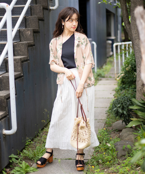 WEGO（ウィゴー）の「WEGO/ワッシャープリーツロングスカート（スカート・レディース・ブラック/オフホワイト/イエロー/ライトピンク/ブラウン・FREE）」の18枚目の写真