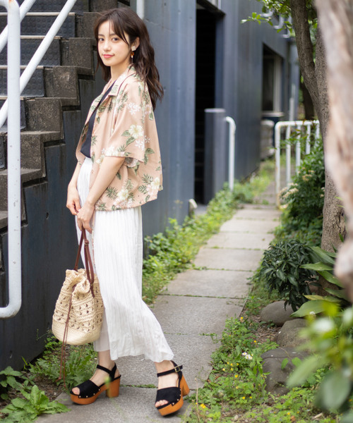 WEGO（ウィゴー）の「WEGO/ワッシャープリーツロングスカート（スカート・レディース・ブラック/オフホワイト/イエロー/ライトピンク/ブラウン・FREE）」の19枚目の写真