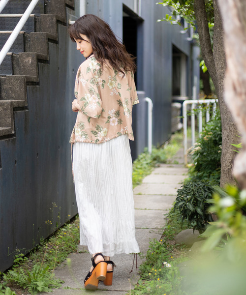 WEGO（ウィゴー）の「WEGO/ワッシャープリーツロングスカート（スカート・レディース・ブラック/オフホワイト/イエロー/ライトピンク/ブラウン・FREE）」の20枚目の写真