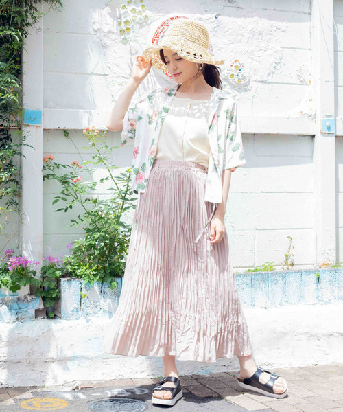 WEGO（ウィゴー）の「WEGO/ワッシャープリーツロングスカート（スカート・レディース・ブラック/オフホワイト/イエロー/ライトピンク/ブラウン・FREE）」の11枚目の写真