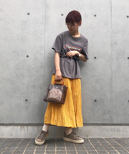 WEGO（ウィゴー）の「WEGO/ワッシャープリーツロングスカート（スカート・レディース・ブラック/オフホワイト/イエロー/ライトピンク/ブラウン・FREE）」の16枚目の写真