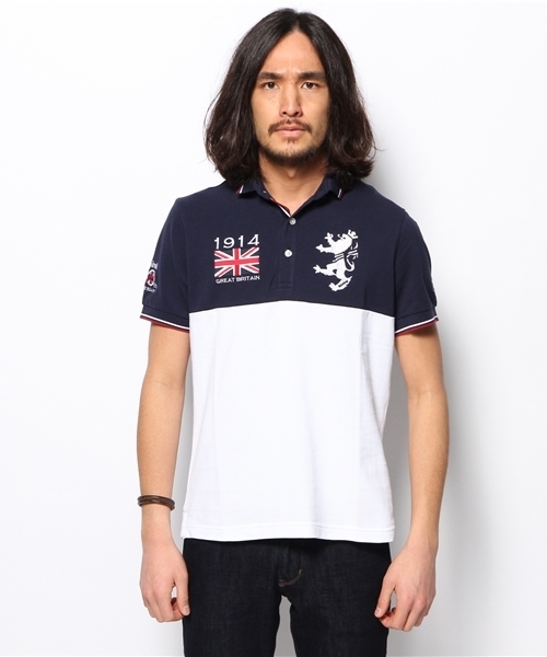 美品 Admiral × MEN'S BIGI アドミラル × メンズビギ コラボ ユニオンジャック刺繍 ポロシャツ サイズ02 S～M 紺 アドミラルゴルフ 2025年最新Yahoo!オークション -admiral men\u0027s bigiの中古品・新品