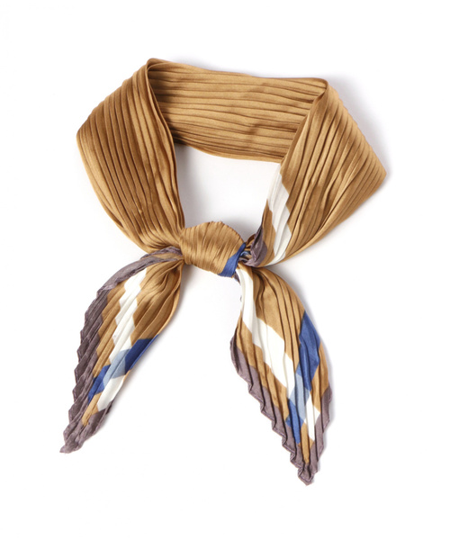 GLOBAL WORK（グローバルワーク）の「プリーツスカーフ/847980（ストール/ショール・レディース・ベージュ/ネイビー/オフホワイト/オレンジ/ブラウン/グリーン・FREE）」の2枚目の写真