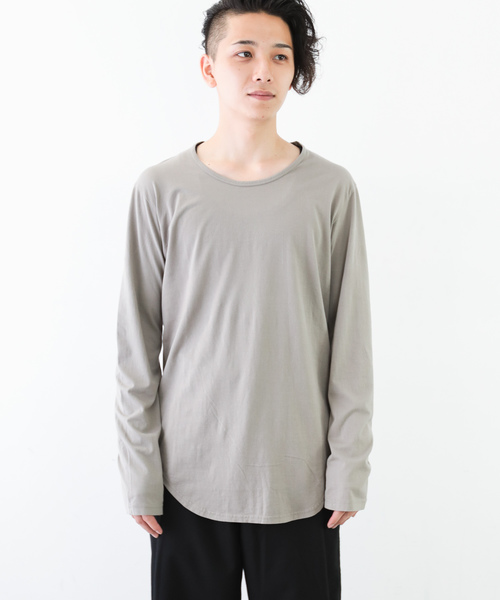 KAZUYUKI KUMAGAI ATTACHMENT(カズユキクマガイアタッチメント)の「80/2度詰天竺 クルーネックL/S(Tシャツ/カットソー・メンズ・ホワイト/ライトブルー/ブラック/オフホワイト/グレー系その他/ベージュ系その他/ライトベージュ・1/2/3)」の6枚目の写真