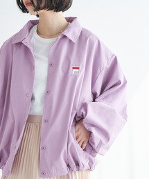 【FILA フィラ】別注 袖ボリュームビックシルエットフード付き コーチジャケット